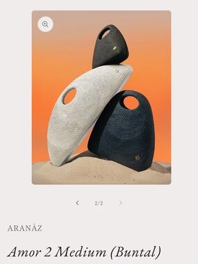 Aranáz Cream Woven Half-Moon Clutch - Amor 2